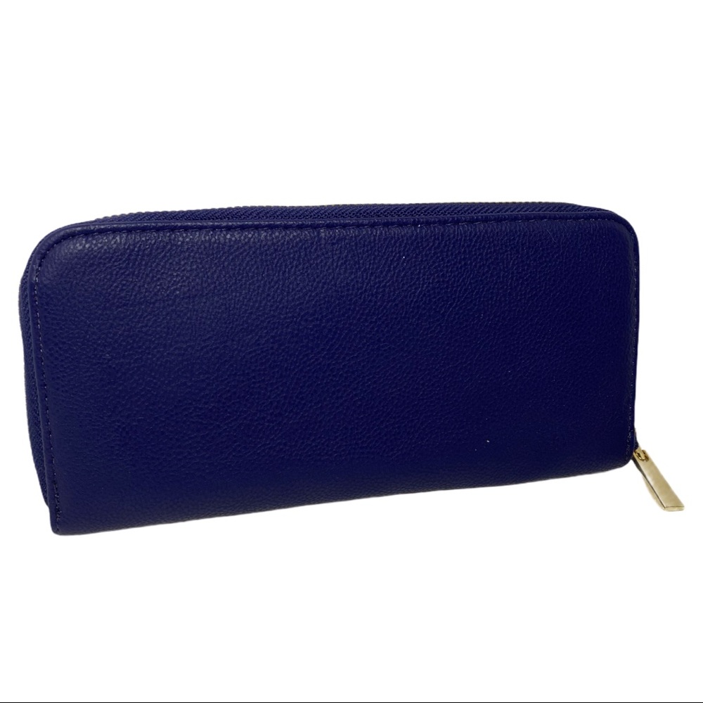Blue Merona Wallet with Zipper